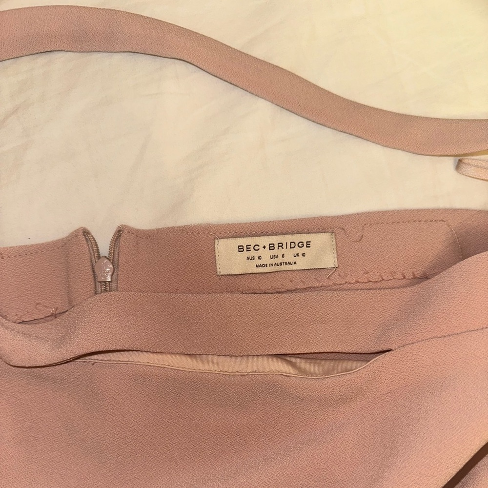Bec & Bridge Elegant Pink Halter Midi Dress - Picture 5 of 6